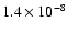 $1.4\times 10^{-8}$