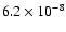 $6.2\times 10^{-8}$