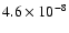 $4.6\times 10^{-8}$