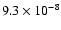 $9.3\times 10^{-8}$