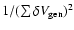 $1/(\sum\delta V_{{\rm gen}})^2$