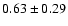 $0.63\pm0.29$