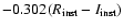 $-0.302(R_{\rm inst}-I_{\rm inst})$