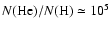 $N({\rm He})/N({\rm
H})\simeq10^5$