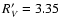 $R_V^\prime=3.35$