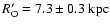 $R_{\rm O}^\prime=7.3\pm0.3~\rm kpc$
