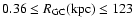 $0.36\leq R_{\rm GC}\rm (kpc)\leq123$