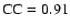$\rm CC=0.91$