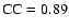 $\rm CC=0.89$
