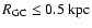 $R_{\rm GC}\leq0.5~\rm kpc$