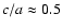 $c/a\approx0.5$