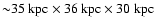 ${\sim}\rm 35~kpc\times36~kpc\times30~kpc$