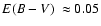 $\mbox{$E(B-V)$ }\approx0.05$