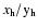$x_{\rm h}/\rm y_h$