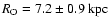 $R_{\rm O}=7.2\pm0.9~\rm kpc$