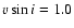 $v\sin i = 1.0$