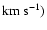 ${\rm km~s^{-1})}$