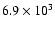 $6.9\times 10^3$