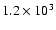 $1.2\times 10^3$