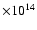 $\times 10^{14}$