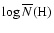 $\log\overline{N}({\rm H})$