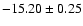 $-15.20\pm0.25$
