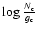 $\log\frac{N_{\rm c}}{g_{\rm c}}$