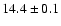$14.4\pm0.1$