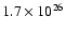 $1.7\times10^{26}$