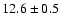$12.6\pm0.5$