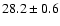$28.2\pm0.6$