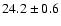 $24.2\pm0.6$