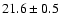 $21.6\pm0.5$