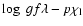 $\log~ gf\lambda-p\chi_{\rm l}$