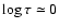 $\log\tau\simeq0$