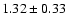 $1.32\pm0.33$