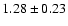 $1.28\pm0.23$