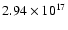$2.94 \times 10^{17}$
