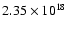 $2.35 \times 10^{18}$