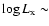 $\log L_{\rm x} \sim$