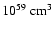 $10^{59}~{\rm cm}^3$