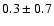 $0.3 \pm 0.7$