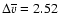 $\Delta \overline{v} = 2.52$