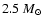 $2.5~M_\odot$