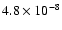 $4.8 \times 10^{-8}$