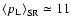 ${\langle p_{\rm L}\rangle}_{\rm SR} \simeq 11$