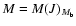 $M=M(J)_{M_{\rm
b}}$