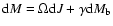 ${\rm d}M=\Omega {\rm d}J +
\gamma {\rm d} M_{\rm b}$