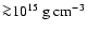 ${\ga} 10^{15}~{\rm g~cm^{-3}}$