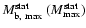 $M_{\rm b,~max}^{\rm stat}~(M^{\rm stat}_{\rm max})$